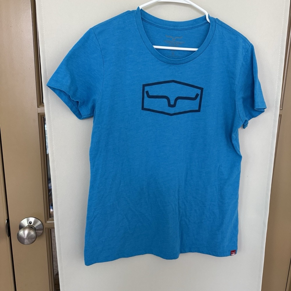 Kimes Ranch Womens XL Blue Logo Crewneck Short Sleeve Tee T-Shirt Western - Picture 2 of 7
